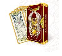 Juego de 59 tarjetas de Captor Sakura Clow KINOMOTO SAKURA Magic Book Set/Juego completo de regalo clásico/regalo de cumpleaños, regalo de niña (rojo)