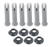 Juego de 6/0 pines y juntas de piscina P61754 de repuesto, 65 mm con arandelas para una conexión segura para mantenimiento de piscina Power Steel y Steel-Pro Frame (6 juegos)
