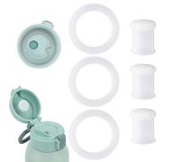 Juego de 6 accesorios para calentador de biberones de bebé, juntas de anillo de sellado de silicona transparente y tapones de tapón para calentador de biberones portátil Momcozy de 17 onzas/500 ml