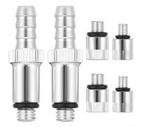 Juego de 6 adaptadores de bomba de aceite de engranaje de aleación de aluminio con giro de metal de 3/8 pulgadas y varios tamaños de 8 mm y 10 mm, compatible con botellas de cuarto de galón de motor