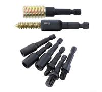 Juego de 6 adaptadores de enchufe M6 M8 M10 tipo autorroscante con vástago hexagonal de 1/4 pulgadas adecuado para tuercas de inserción o pernos de suspensión de doble extremo con taladros manuales