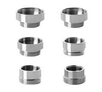 Juego de 6 adaptadores universales para grifo, adaptadores de grifo de 16 a 28 mm para aireador de fregadero de cocina, conector de manguera de metal para conectar manguera de jardín, pulverizadores