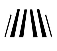 Juego de 6 Adhesivos Negros Brillantes para pilares, Puertas y Ventanas de Coches Lexus LS430 (2001-2006). Piezas Exteriores.