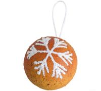 Juego de 6 adornos de espuma con copo de nieve, diseño de galleta de hombre, bola de estrella, para árbol de Navidad, decoración navideña y uso creativo de bricolaje (F)