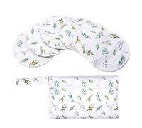 Juego de 6 almohadillas de lactancia de bambú reutilizables superabsorbentes para la leche materna con bolsa de almacenamiento portátil para pañales
