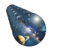 Juego de 6 ambientadores de coche con forma redonda, diseño de planetas, estrellas y galaxia de la Vía Láctea, para coche, espejo retrovisor, tarjeta perfumada para coche