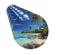 Juego de 6 ambientadores de coche con forma redonda para colgar, ambientador de paraíso tropical para coche, espejo retrovisor, tarjeta perfumada para coche