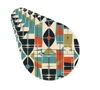 Juego de 6 ambientadores de coche con forma redonda para colgar, ambientador moderno de mediados de siglo para coche, espejo retrovisor colgante, tarjeta perfumada para coche