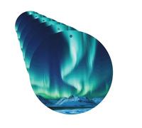 Juego de 6 ambientadores de coche con forma redonda, para colgar, con diseño de luces del norte, ambientador para coche, espejo retrovisor, tarjeta perfumada para coche