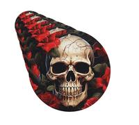 Juego de 6 ambientadores de coche con forma redonda para colgar, diseño de calavera, rosa, rojo, para coche, espejo retrovisor, tarjeta perfumada para coche