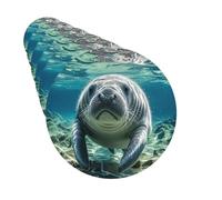 Juego de 6 ambientadores de coche con forma redonda para colgar, diseño de manatí con animales del océano, para coche, espejo retrovisor, colgante de tarjeta perfumada para coche