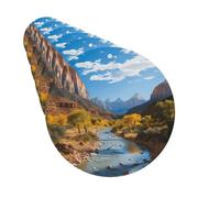 Juego de 6 ambientadores de coche con forma redonda, para colgar, diseño del parque nacional de Zion, ambientador para coche, espejo retrovisor, colgante de tarjeta perfumada para coche