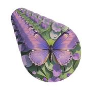 Juego de 6 ambientadores de coche con forma redonda para colgar, hermosas mariposas moradas, ambientador para coche, espejo retrovisor, tarjeta perfumada para coche