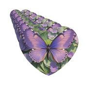 Juego de 6 ambientadores para coche, con forma de corazón, con diseño de mariposa morada, para coche, espejo retrovisor, tarjeta perfumada para coche