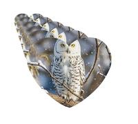 Juego de 6 ambientadores para coche, con forma de corazón, para colgar, con diseño de búho blanco de invierno, para coche, espejo retrovisor, tarjeta perfumada para coche
