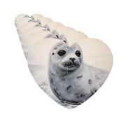 Juego de 6 ambientadores para coche, con forma de corazón, para colgar, con sello de arpa, para coche, espejo retrovisor, tarjeta perfumada para coche