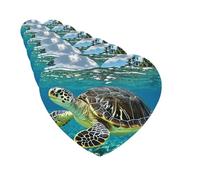 Juego de 6 ambientadores para coche, con forma de corazón, para colgar, con tapa hawaiana, tortuga Honu, ambientador para coche, espejo retrovisor, tarjeta perfumada para coche