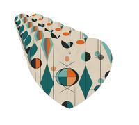 Juego de 6 ambientadores para coche, con forma de corazón, para colgar, diseño geométrico de mediados de siglo, para espejo retrovisor, tarjeta perfumada para coche