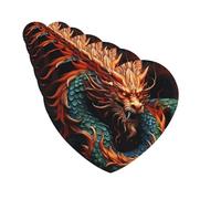 Juego de 6 ambientadores para coche, con forma de corazón, para colgar en forma de corazón, ambientador de dragón para coche, espejo retrovisor, colgante de tarjeta perfumada para coche