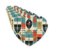 Juego de 6 ambientadores para coche, con forma de corazón, para colgar en forma de corazón, ambientador moderno de mediados de siglo, para coche, espejo retrovisor