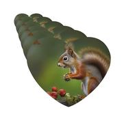 Juego de 6 ambientadores para coche, con forma de corazón, para colgar en forma de corazón, ambientador de ardilla para coche, espejo retrovisor, tarjeta perfumada para coche