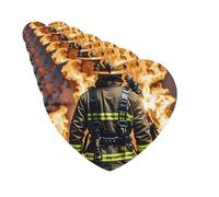 Juego de 6 ambientadores para coche, con forma de corazón, para colgar en forma de corazón, bombero, llama, ambientador para coche, espejo retrovisor, tarjeta perfumada para coche