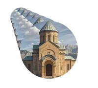 Juego de 6 ambientadores para coche, diseño de iglesia armenia, con colgante de espejo retrovisor, tarjeta perfumada para coche