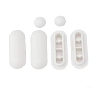 Juego de 6 amortiguadores para asiento de inodoro y base, almohadillas de amortiguación de EVA LDPE para tapa de inodoro y protección de cuenco, kit de tapón de repuesto blanco con fácil instalación