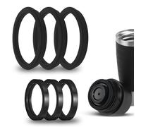 Juego de 6 anillos de sellado de silicona compatibles con Emsa Travel Mug Classic/Waves de 0,36 litros, taza de viaje grande, 0,5 litros, taza térmica, junta de repuesto para tapa de taza de café