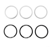 Juego de 6 arandelas de soporte inferior de bicicleta, espaciadores de aleación de aluminio y acero inoxidable para bielas de 24/29/30 mm, compatible con sistemas BB86/BB91/BB92/BB30/PF30 (29 mm)