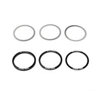 Juego de 6 arandelas de soporte inferior de bicicleta, espaciadores de aleación de aluminio y acero inoxidable para bielas de 24/29/30 mm, compatible con sistemas BB86/BB91/BB92/BB30/PF30 (30 mm)