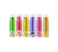 Juego de 6 bálsamo labial de jarabe para labios, bálsamo labial de larga duración, hidratante para labios, bálsamo labial de frutas para el cuidado de los labios agrietados o agrietados (C, talla