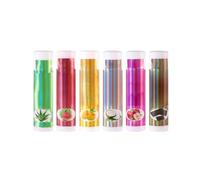 Juego de 6 bálsamo labial de jarabe para labios, bálsamo labial de larga duración, hidratante para labios, bálsamo labial de frutas para el cuidado de los labios agrietados o agrietados (B, talla