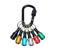 Juego de 6 barras de extensión de cambio rápido con código de color, mango hexagonal de 1/4 pulgadas con funda de liberación rápida para destornilladores y puntas de taladro