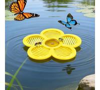 Juego de 6 bebederos flotantes para abejas, forma de flor, lugar para beber contra ahogamiento, bebedero para insectos, para jardín, estanque y fuente, decoración para abejas, abejorros y