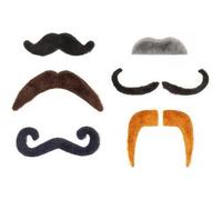 Juego de 6 bigotes falsos autoadhesivos variados ㅤ