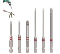 Juego de 6 bits de tuercas magnéticas, 1,5 - 6 mm Stepped Hex Shank, Multi-Size for Drill & Wrench - Repair, Woodworking