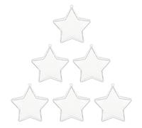 Juego de 6 bolas transparentes rellenables para árbol de Navidad, adornos colgantes para decoración del hogar y eventos, globos rellenables