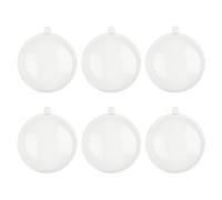 Juego de 6 bolas transparentes rellenables para árbol de Navidad, adornos colgantes para decoración del hogar y eventos, globos rellenables