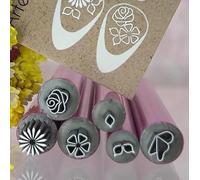 Juego de 6 bolígrafos de sello de uñas de precisión, herramientas de arte de uñas, 6 herramientas diferentes de estampado de uñas, herramientas de punteado de graffiti de uñas, bolígrafo de sello de