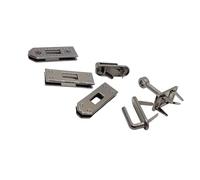 Juego de 6 bolsas de alta calidad con cierre de metal para mujeres de moda, reparación de mochilas y proyectos creativos de manualidades, accesorios multiusos, Black, One Size