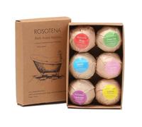 Juego de 6 bombas de baño hechas a mano, productos de spa de aceites esenciales naturales, gran regalo para cumpleaños de mujeres, día de San Valentín, día de la madre y otros festivales