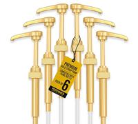 Juego de 6 bombas de jarabe Torani, Davinci & Jordan, para botellas de 750 ml, ideal para jarabes de café, conos de nieve, saborizantes y más | sin obstrucciones, derrames y goteo bomba de ángulo fijo