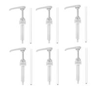 Juego de 6 bombas dosificadoras para jarabe Monin sin azúcar, dispensador de precisión de 5 ml, reutilizable, compatible con botellas de 250 ml, juego para jarabe Monin familia, café, restaurante (31