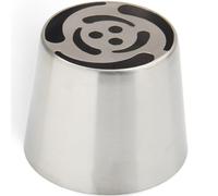 Juego de 6 boquillas de acero inoxidable for decorar pasteles: puntas extragrandes con forma de flor y rosa for crema de mantequilla, cupcakes y galletas.(Silver-10)