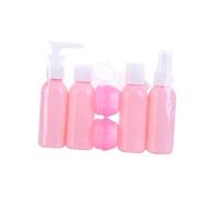 Juego de 6 Botellas de Viaje 50ml Rosa Pulverizador