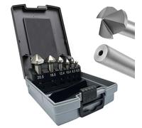 Juego de 6 brocas avellanadas de 3 filos, 90 grados, brocas para desbarbar para metal, madera, aluminio, acero inoxidable (6,3/8,3/10,4/12,4/16,5/20,5 mm)