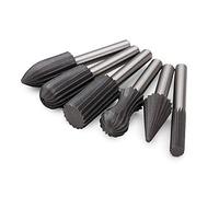 Juego de 6 brocas profesionales para tallar madera, alta dureza, HSS, juego de lima giratoria multiforma para trabajar la madera, tallar, grabar, taladrar, vástago de 6 mm (apto para Dremel)