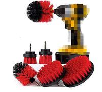 Juego de 6 brochas rígidas para Cepillo de Taladro, brocha de Diferentes tamaños, de Potencia, Cepillo para Cubierta, para Eliminar Algas, Moho y Musgo de estatuas de jardín