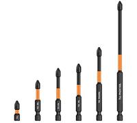 Juego de 6 cabezales magnéticos de gran impacto de alta dureza 25/50/65/70/90/150 mm, antideslizantes, resistentes al agua, Ts2, destornilladores magnéticos potentes de alta dureza